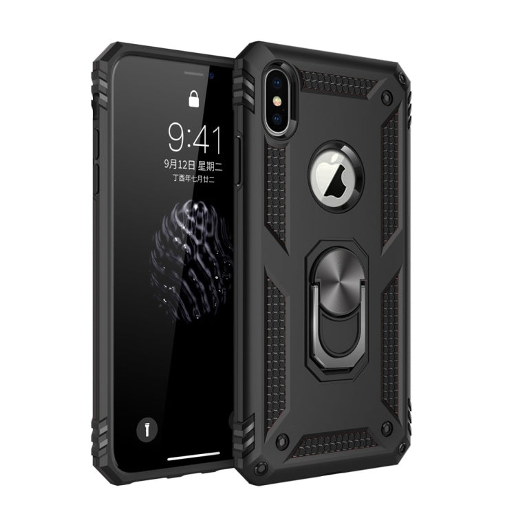 For iPhone XS Max Armor Shockproof TPU + PC Protective Case with 360 Degree Rotation Holder, For iPhone XS Max