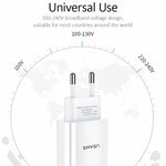USAMS US-CC075 T18 2.1A Single USB Travel Charger, EU Plug, EU Plug