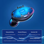 A9 TWS CVC8.0 and DSP Dual Noise Cancelling Bluetooth Earphone with Magnetic Charging Box & LED Digital Display, Support Touch & HD Call & Siri & Power Bank, A9