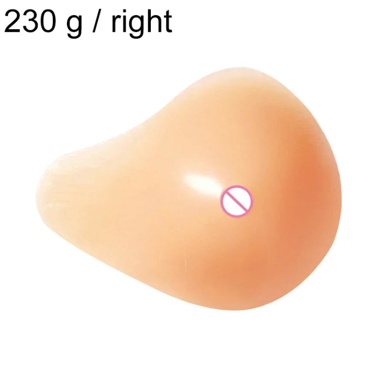 AS2 Spiral Shape Postoperative Rehabilitation Fake Breasts Silicone Breast Pad Nipple Cover 230g/Right, 230g/Right