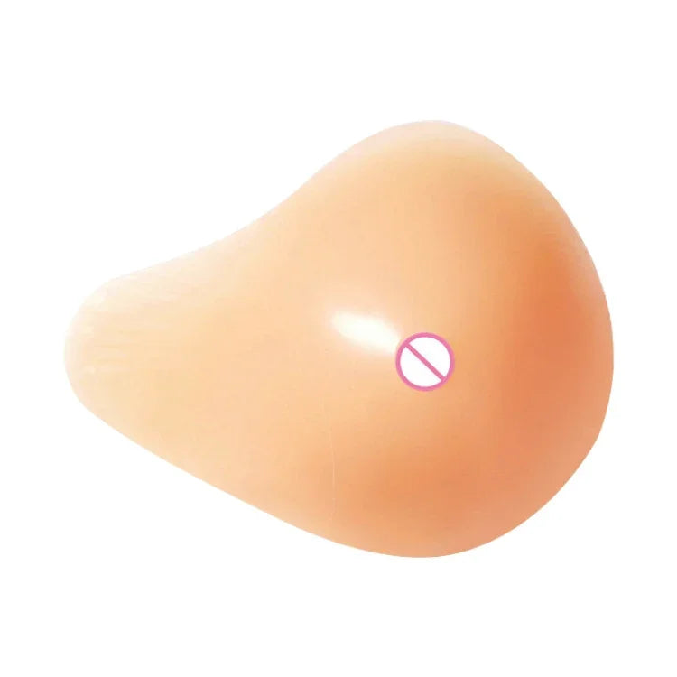 AS2 Spiral Shape Postoperative Rehabilitation Fake Breasts Silicone Breast Pad Nipple Cover 230g/Right, 230g/Right