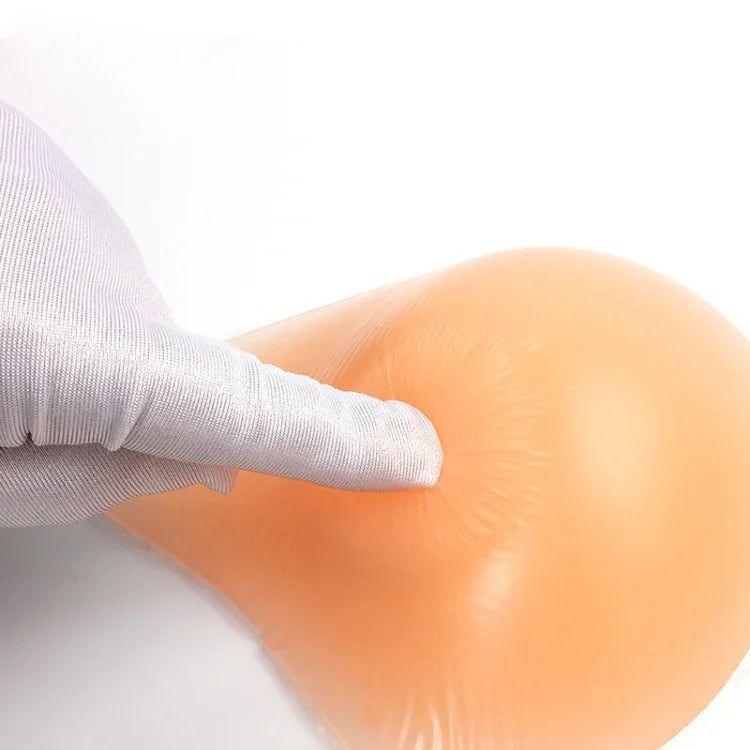 AS8 Spiral Shape Postoperative Rehabilitation Fake Breasts Silicone Breast Pad Nipple Cover 500g/Right, 500g/Right