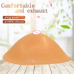 AS8 Spiral Shape Postoperative Rehabilitation Fake Breasts Silicone Breast Pad Nipple Cover 500g/Left, 500g/Left