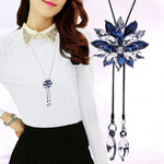 Fashion Lady Gorgeous Flower Sweater Chain Summer Dress Accessories