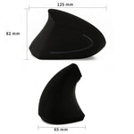 CM0093 Battery Version 2.4GHz Three-button Wireless Optical Mouse Vertical Mouse for Left-hand, Resolution: 1000DPI / 1200DPI / 1600DPI, Battery Version