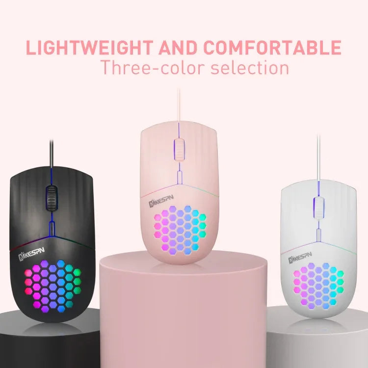 MKESPN SXS-838 USB Interface RGB Hollow Wired Mouse, USB