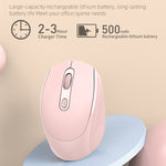 HXSJ M107 4-buttons 1600 DPI 2.4GHz Wireless Mouse, Battery Version, Dual Mode Rechargeable