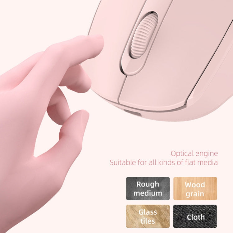 HXSJ M107 4-buttons 1600 DPI 2.4GHz Wireless Mouse, Battery Version, Dual Mode Rechargeable