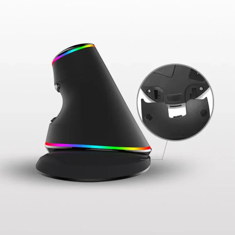 DELUX M618 Plus RGB Wired Optical Mouse Ergonomic Vertical Mouse 4000DPI, 4000DPI Wired