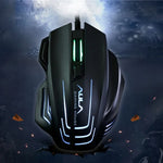 Aula Series Ghost Shark II Colourful Light 7D Optical Competitive USB Wired Game Mouse, Maximum Resolution of 4000 DPI, Ghost Shark II(B)