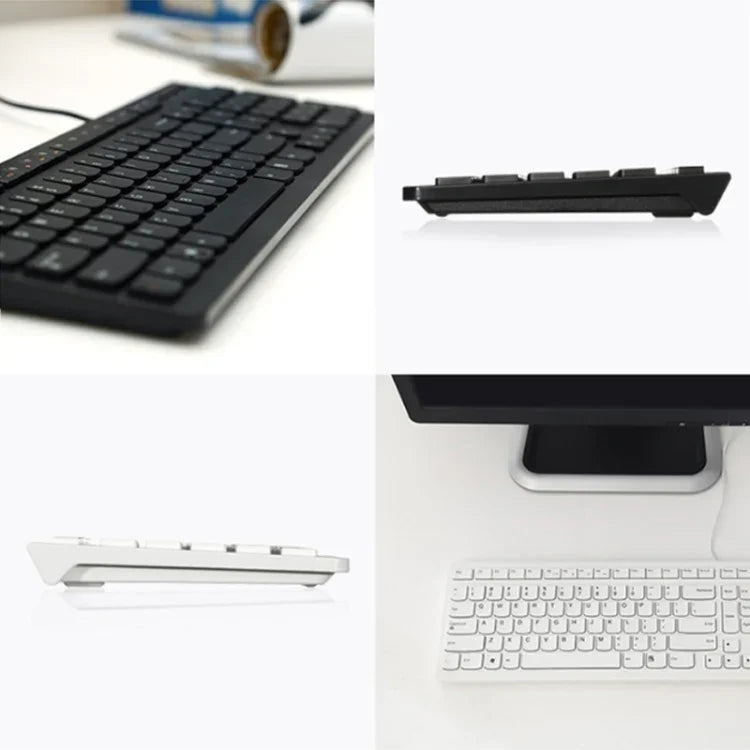 Lenovo K5819 Office Simple Ultra-thin Wired Keyboard, K5819 (Black)