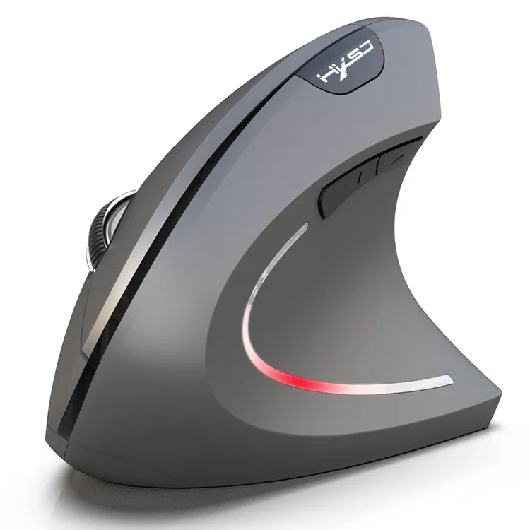 HXSJ T29 Bluetooth 3.0 Wireless Bluetooth 6-Keys 2400 DPI Adjustable Ergonomics Optical Vertical Mouse, 6 Buttons T29 Grey