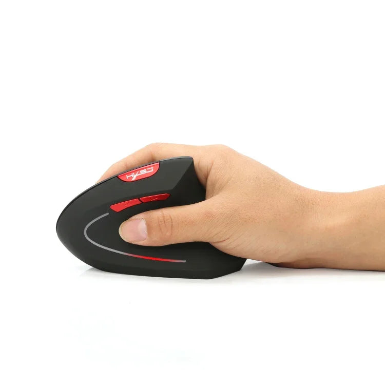 HXSJ T29 Bluetooth 3.0 Wireless Bluetooth 6-Keys 2400 DPI Adjustable Ergonomics Optical Vertical Mouse, 6 Buttons T29 Grey