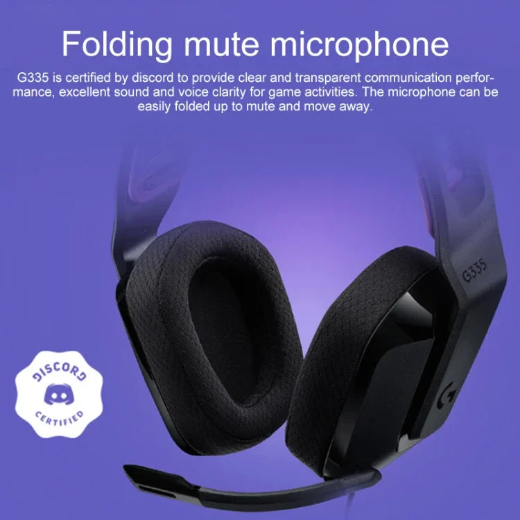 Logitech G335 Foldable Wired Gaming Headset with Microphone