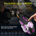 HXSJ J700 Colorful Lighting Programmable E-sports Gaming Wired Mouse, J700