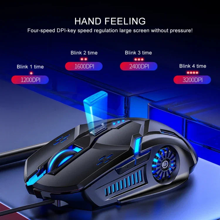 YINDIAO G5 3200DPI 4-modes Adjustable 6-keys RGB Light Silent Wired Gaming Mouse, G5 Silent Ver. Black, G5 Silent Ver. White