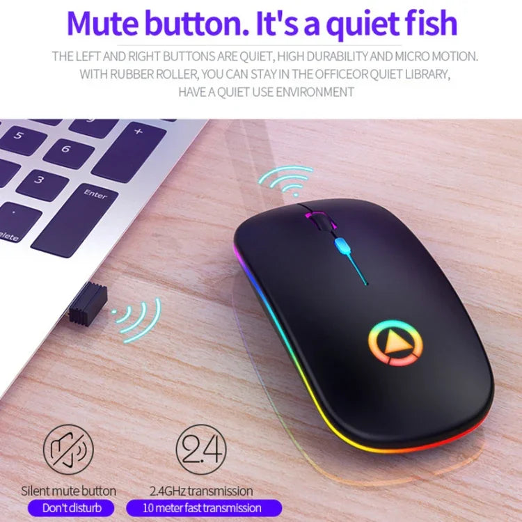 YINDIAO A2 2.4GHz 1600DPI 3-modes Adjustable Wireless Silent Mouse, Battery Powered, Battery ver.