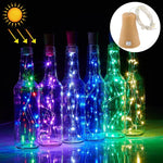 1m 10 LEDs SMD 0603 Solar Powered Copper Wire String Light  Fairy Lamp Decorative Light, 1m Colorful Light