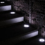 2 PCS 12 LEDs Solar Powered Buried Light Under Ground Lamp IP65 Waterproof Outdoor Garden Street Light, 12 LEDs