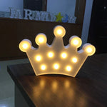2 x AA Batteries Powered Party Festival Table Wedding Lamp Night Light, Small Crown(Pink), Small Crown(Blue), Small Crown(White)