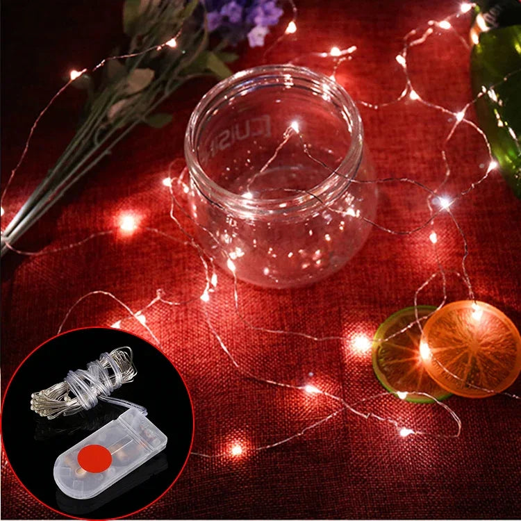 20 LEDs SMD 0603 IP65 Waterproof CR2032 Button Batteries, 2m Blue Light, 2m Green Light, 2m Red Light