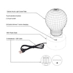 7 Color Discoloration Creative Visual Stereo Lamp Desk Lamp Night Light, Double Heart Balloon Style