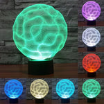 7 Color Discoloration Creative Visual Stereo Lamp Desk Lamp Night Light, Brain Style