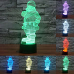 7 Color Discoloration Creative Visual Stereo Lamp Desk Lamp Night Light, Santa Claus Style
