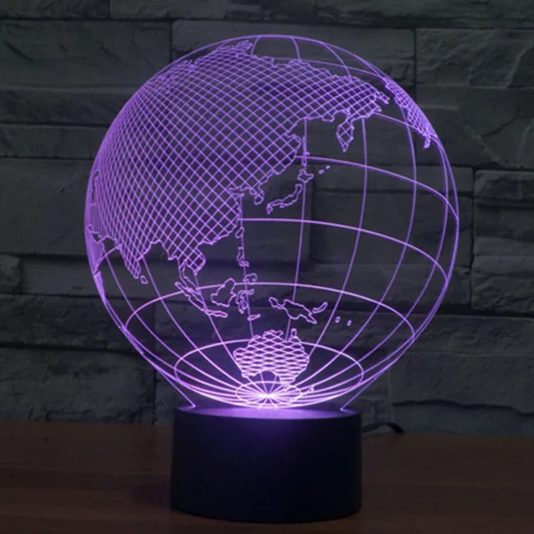7 Color Discoloration Creative Visual Stereo Lamp Desk Lamp Night Light, Asia Style