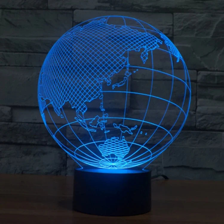 7 Color Discoloration Creative Visual Stereo Lamp Desk Lamp Night Light, Asia Style