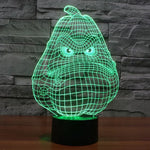 7 Color Discoloration Creative Visual Stereo Lamp Desk Lamp Night Light, White Gourd Style
