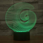7 Color Discoloration Creative Visual Stereo Lamp Desk Lamp Night Light, Abstract Style