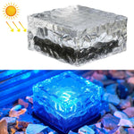 Solar Powered Square Tempered Glass Outdoor LED Buried Light Garden Decoration Lamp IP55 Waterproof，Size: 10 x 10 x 5.2cm, 10 x 10 x 5.2cm