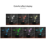 Ice Skating Black Base Creative 3D LED Decorative Night Light, Powered by USB and Battery, Powered by USB and Battery