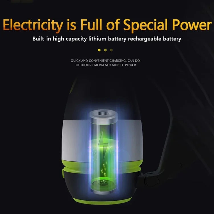 L001 5W USB Charging Hand-held LED Camping Lamp with Power Bank Function(Green), LED6908, LED6908L, LED6908R