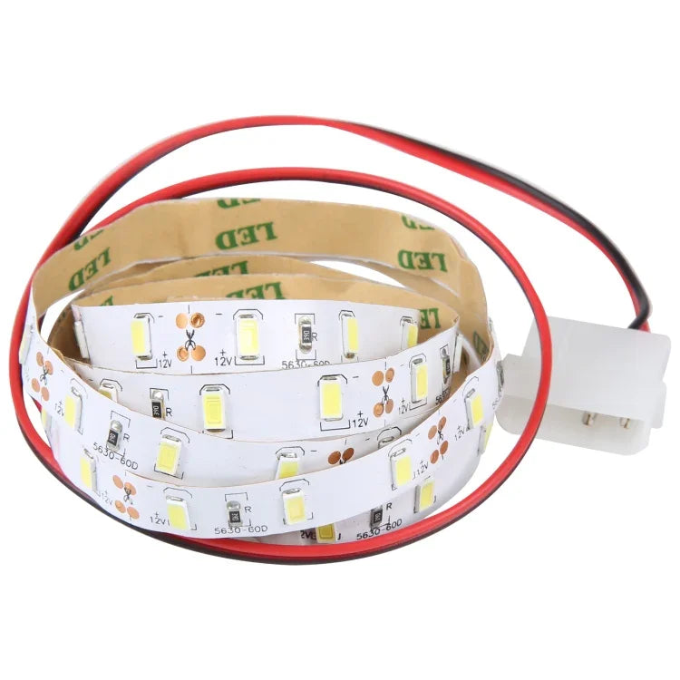1m Bare Board 5730 SMD LED White Light Computer Host Rope Light, DC 12V, 5730 SMD LED