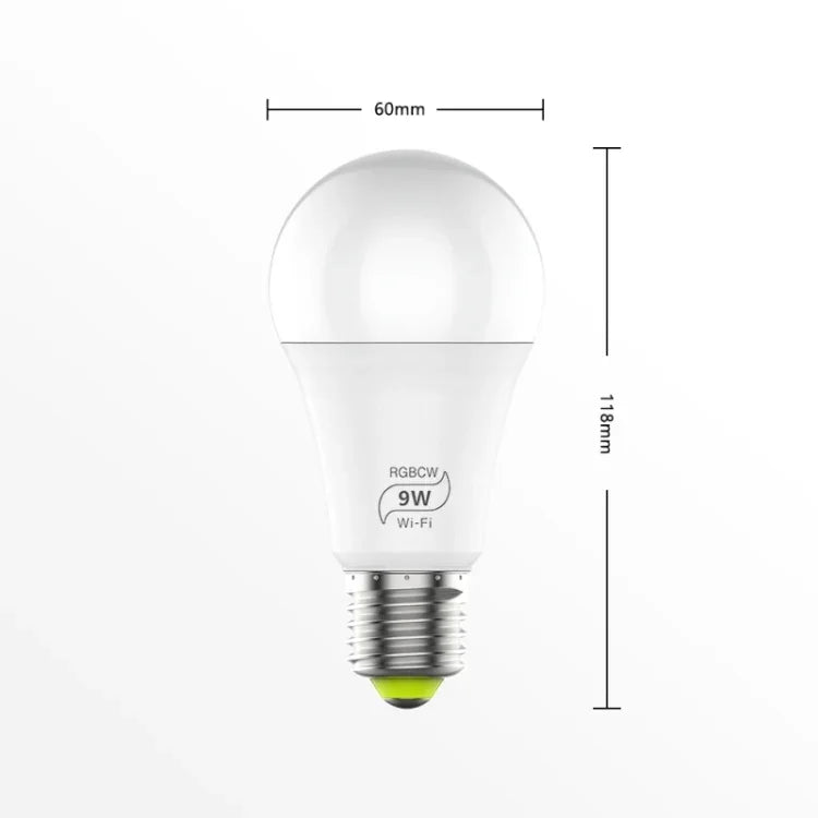 9W 110V E27 RGBCW WIFI LED Smart Bulb Wireless Smart Home Automation Light, 110V