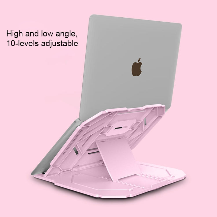 T3 Multi-function Hollow Design Cooling Bracket with 10-Level Adjustable Angle for Notebook,  MacBook, iPad, Mobile Phones, T3 (Blue), T3 (White), T3 (Black), T3 (Pink)