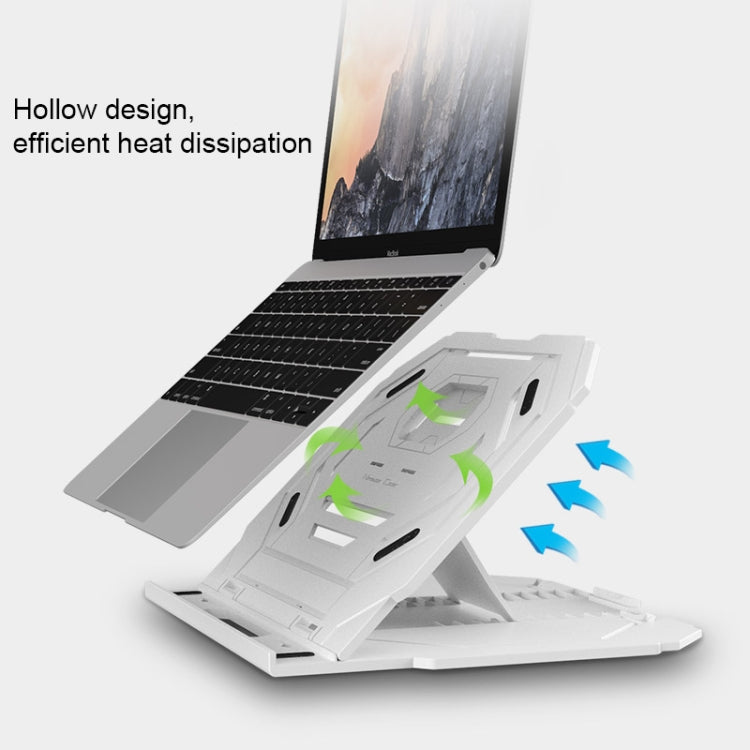 T3 Multi-function Hollow Design Cooling Bracket with 10-Level Adjustable Angle for Notebook,  MacBook, iPad, Mobile Phones, T3 (Blue), T3 (White), T3 (Black), T3 (Pink)