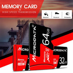 MICRODATA 16GB U1 Red and Black TF(Micro SD) Memory Card, 16GB