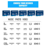 MICRODATA 128GB U3 Blue TF(Micro SD) Memory Card, 128GB