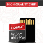 STICKDRIVE 64GB U3 White Line Red and Black TF(Micro SD) Memory Card, 64GB