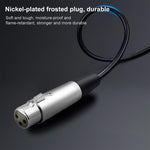 10m XLR 3-Pin Female to 1/4 inch (6.35mm) Mono Shielded Microphone Mic Cable, Length: 10m