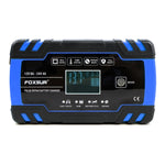 FOXSUR 12V-24V Car Motorcycle Truck Repair Battery Charger AGM Charger, UK Plug (Blue), UK Plug Blue