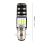 PX15D DC12V / 7.4W Motorcycle LED Headlight with 24LEDs SMD-3030 Lamp Beads, PX15D Style 2 (White Light), PX15D Style 2 (Yellow + White)