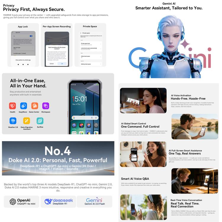 Blackview Oscal Marine 3, 8GB+128GB, 6.56 inch Android 15 Unisoc UMS9230E T615 Octa Core, Network: 4G, OTG, NFC, 8GB+128GB