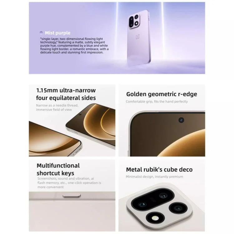 OnePlus 15, 16GB+512GB, Screen Fingerprint Identification, 6.78 inch ColorOS 16.0 Snapdragon 8 Elite Gen 5 Octa Core, NFC, Network: 5G, 16GB+512GB