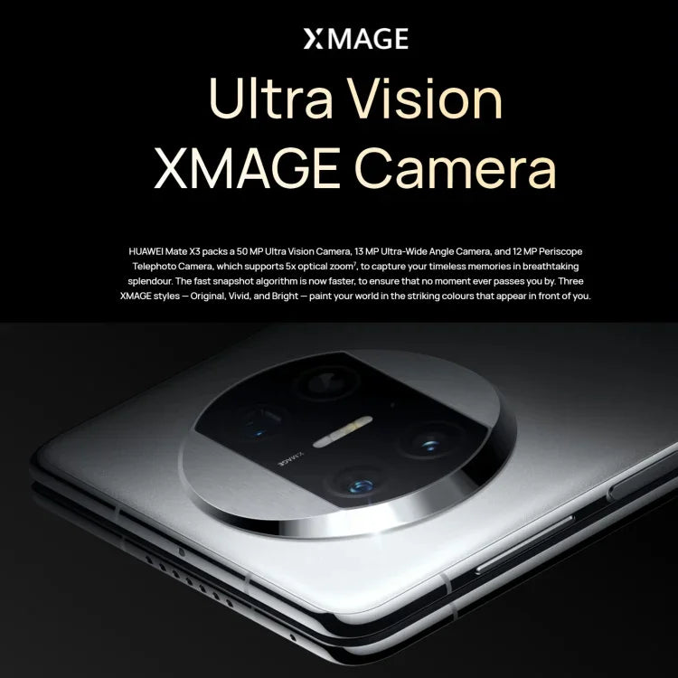 Triple Cameras, Face ID & Side Fingerprint Identification, 5060mAh Battery, 7.85 inch + 6.4 inch Screen, HarmonyOS 3.1 Snapdragon 8+ 4G Octa Core up to 3.2GHz, Network: 4G, OTG, NFC, Not Support Google Play, 1TB