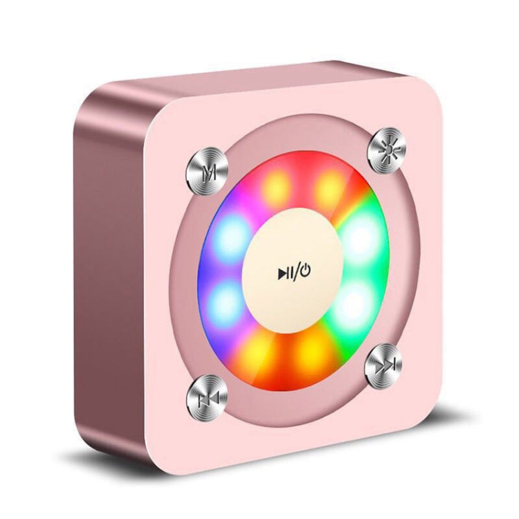A9 Portable Bluetooth Stereo Speaker with Built-in MIC & Light, Support Hands-free Calls & TF Card & AUX IN, Bluetooth Distance: 10m, with Light(Rose Gold), with Light(Gold), with Light(Black)