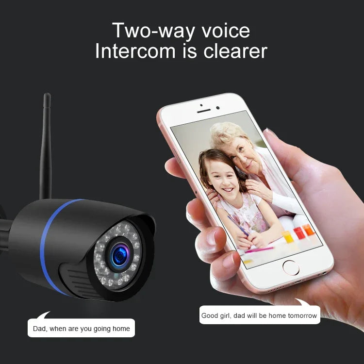 Q4 2.0 Million Pixels 1080P HD Wireless IP Camera, Support Motion Detection & Two-way Audio & Infrared Night Vision & TF Card, US Plug, Q4